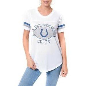 NFL NWT Indianapolis Colts womens tee shirt jersey blue white size Large